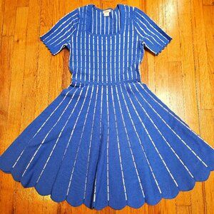 XS Shoshanna blue and white striped dress
